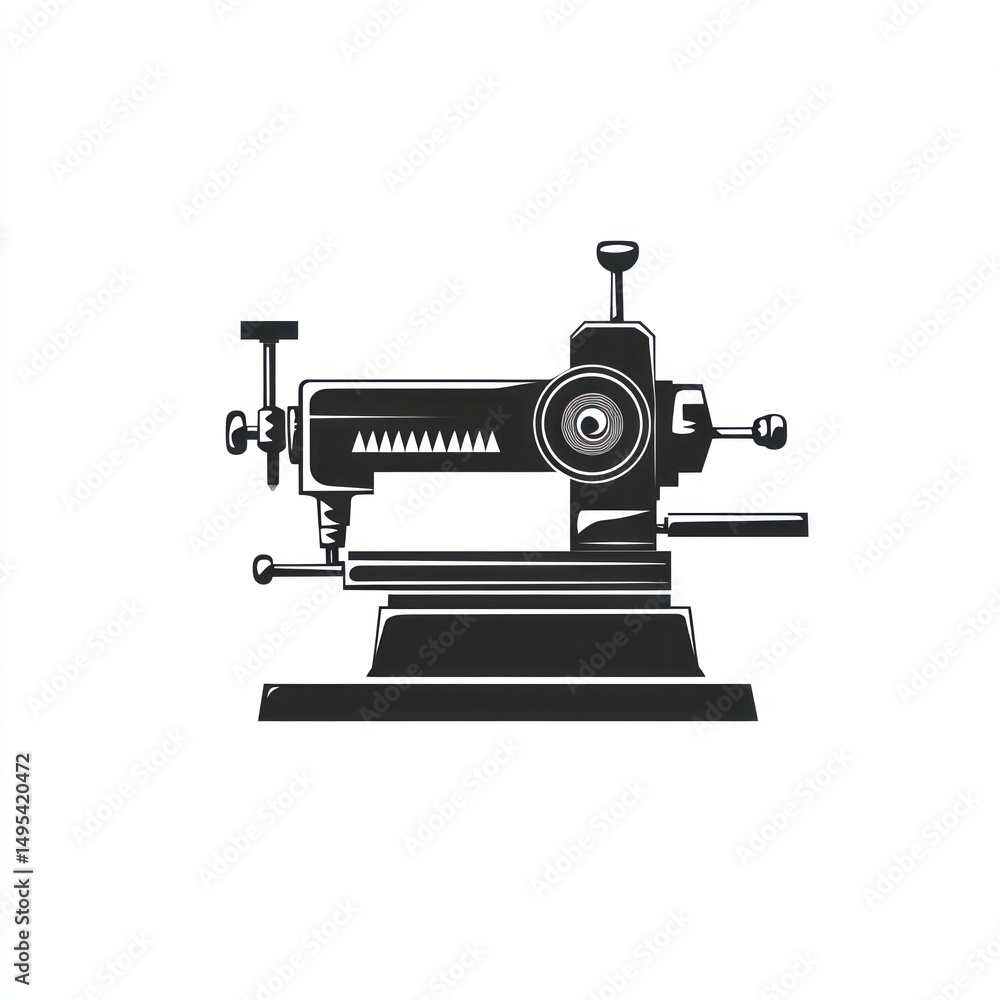Fototapeta premium Vintage sewing machine graphic design