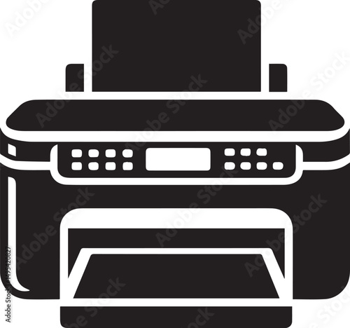 printer icon vector, Printer logo silhouette vector, printer vector illustration