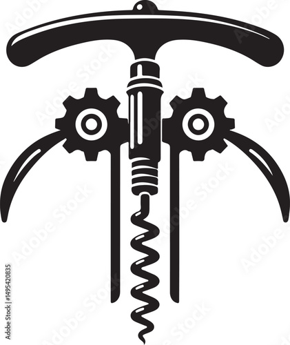 corkscrew silhouette vector,wine bottle opener
