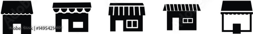 shop store icon symbol, online shopping marketplace icons. vector icon shop building outline style. editable stroke
