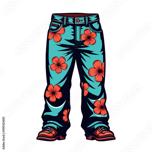 Colorful Pant Patterns Illustration