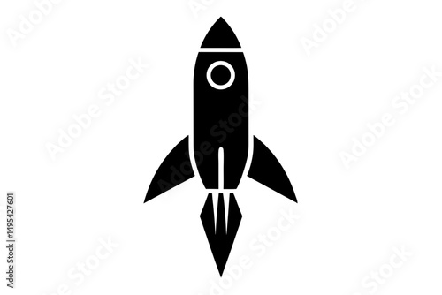 rocket on white background