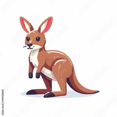 australia, kangaroo, animal, australian, wildlife, mammal, nature, marsupial, cute, wild, pouch, baby, brown, joey, illustration, aussie, fauna, wallaby, vector, wilderness, outback, native, isolated,