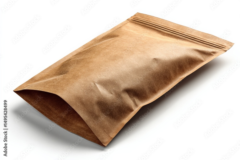 Brown kraft paper pouch ready for packaging items prior to shipping or storage in a warehouse Brown kraft paper pouch ready for packaging items prior to shipping or storage in a warehouse