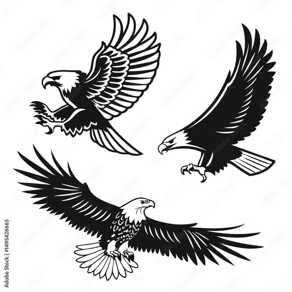 Fototapeta premium Egal black and white vector