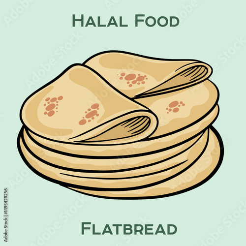 Flatbread Halal refers to traditional flatbreads prepared according to Islamic dietary laws, ensuring they are permissible for consumption by Muslims.
