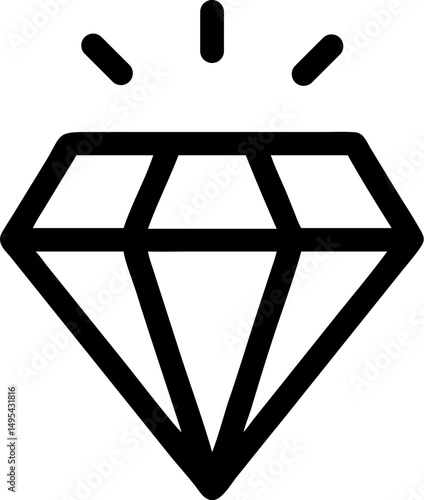 Diamond icon vector