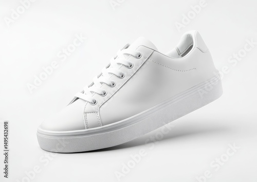 Wallpaper Mural Sleek white leather sneaker, low-top design Torontodigital.ca