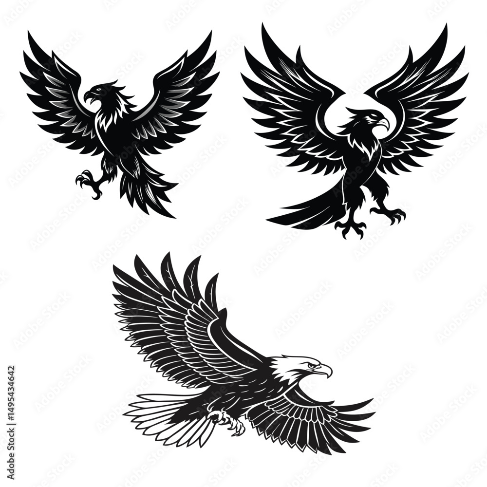 Obraz premium Egal black and white vector