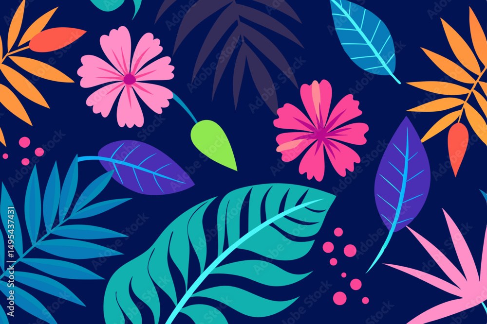 Fototapeta premium seamless pattern with flowers