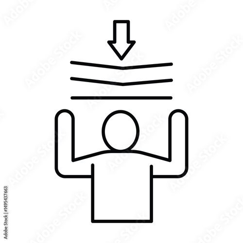 Resilience thinline icon, vector, pixel perfect, illustrator file 
