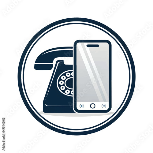 mobile phone with icon