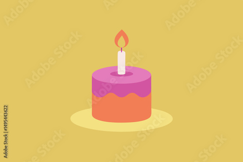 birthday cake with candles