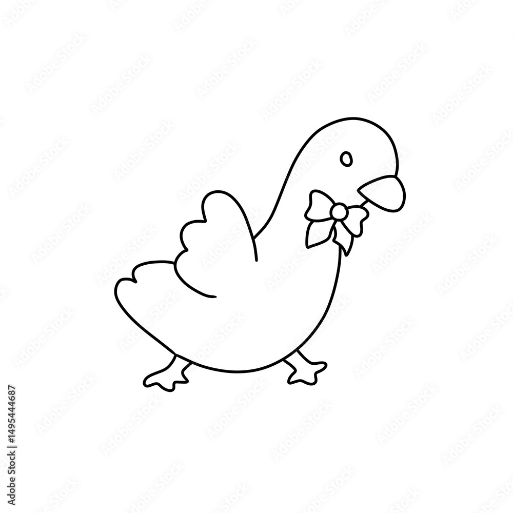 Duck coloring page design Duck coloring page design