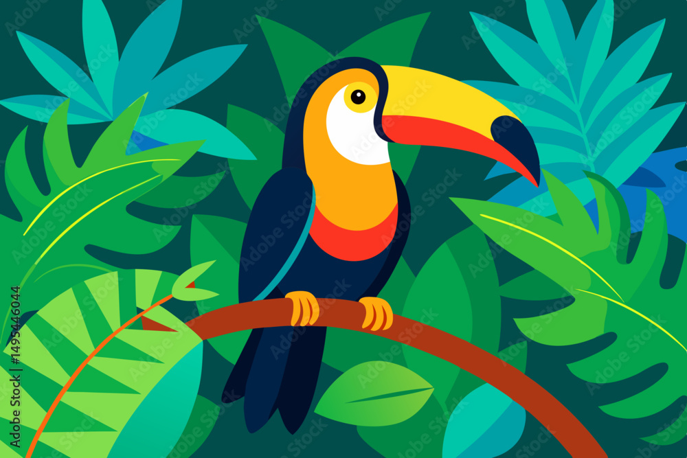 Fototapeta premium toucan on a branch
