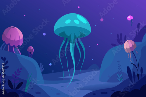 jellyfish in the night