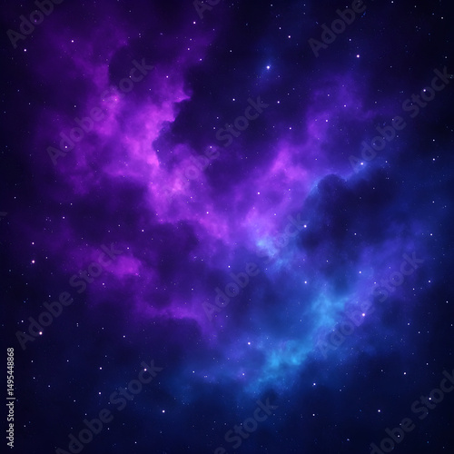 Cosmic Nebula Background: Purple and Blue