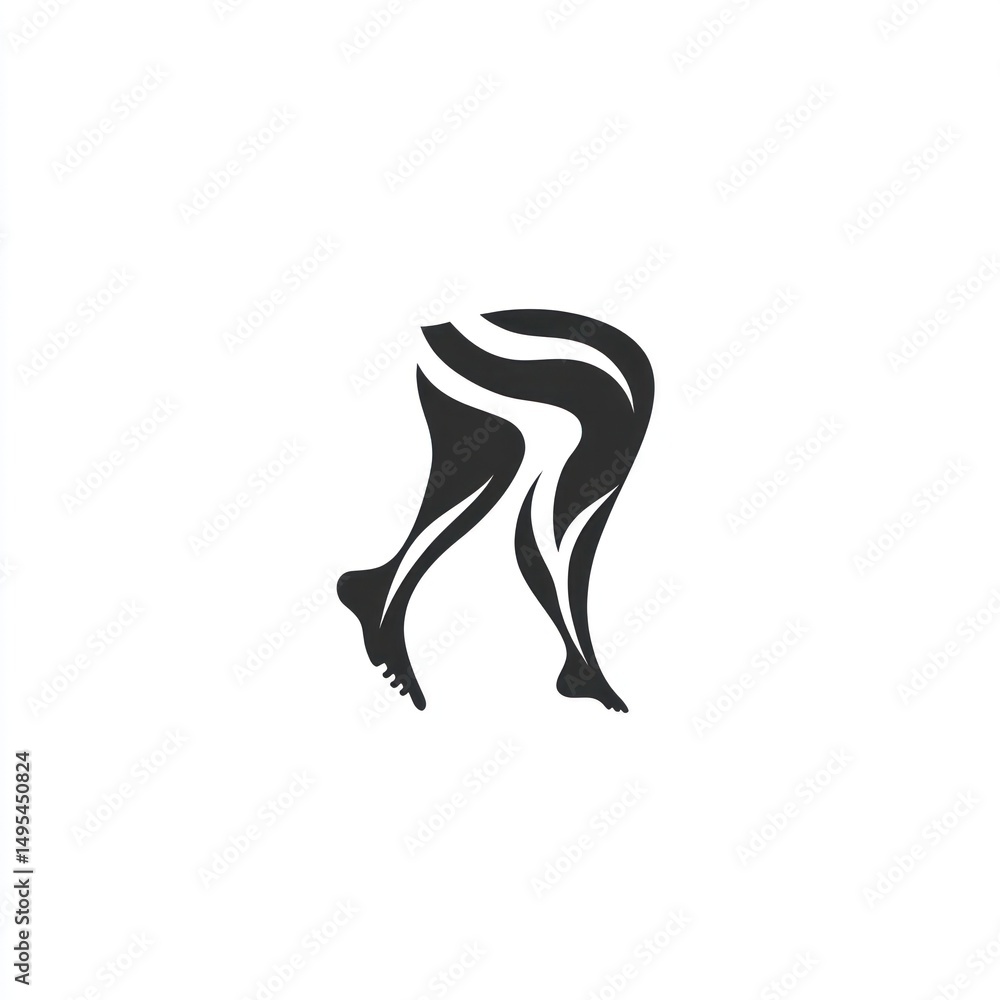Running legs, stylized design, white background, fitness Running legs, stylized design, white background, fitness