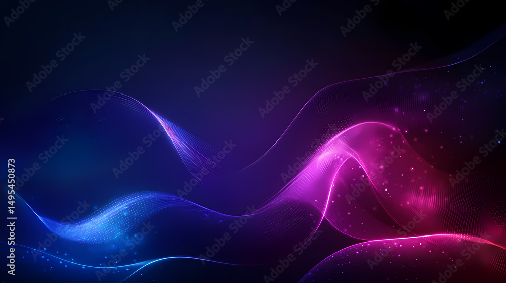 Obraz premium Dynamic Neon Wave Abstract Background