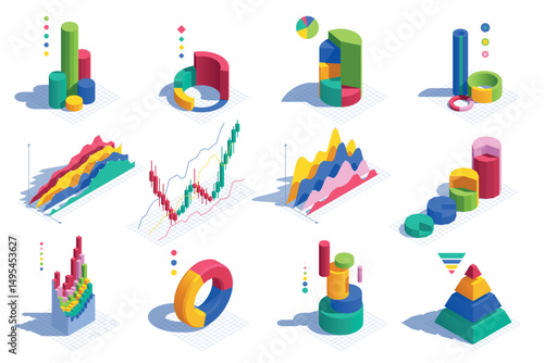Isometric Charts and Graphs Collection