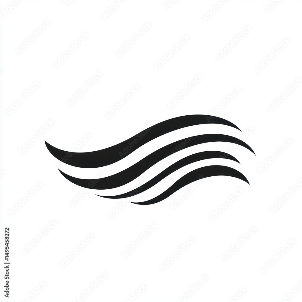 Abstract wavy lines design, white background, graphic element, website design