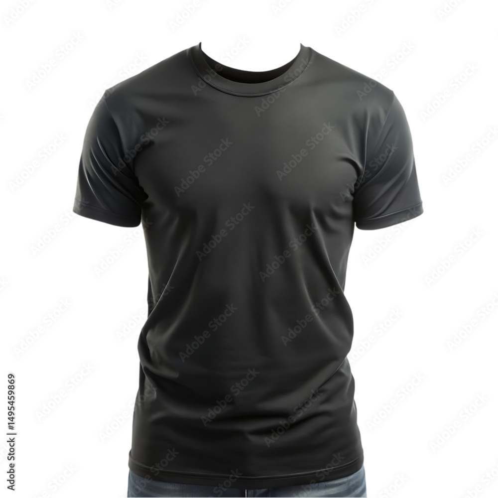 Black V-Neck T-Shirt Mockup Black V-Neck T-Shirt Mockup