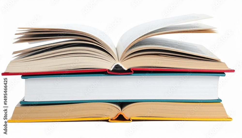 Stack of colorful books isolated on white background Stack of colorful books isolated on white background