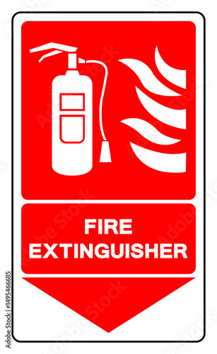 Fire Extinguisher Symbol Sign, Vector Illustration, Isolate On White Background Label.EPS10