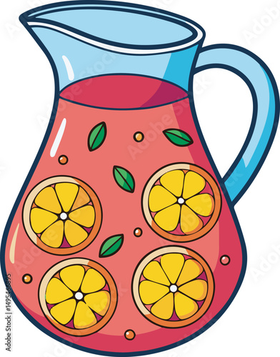 jug and glass of lemonade
