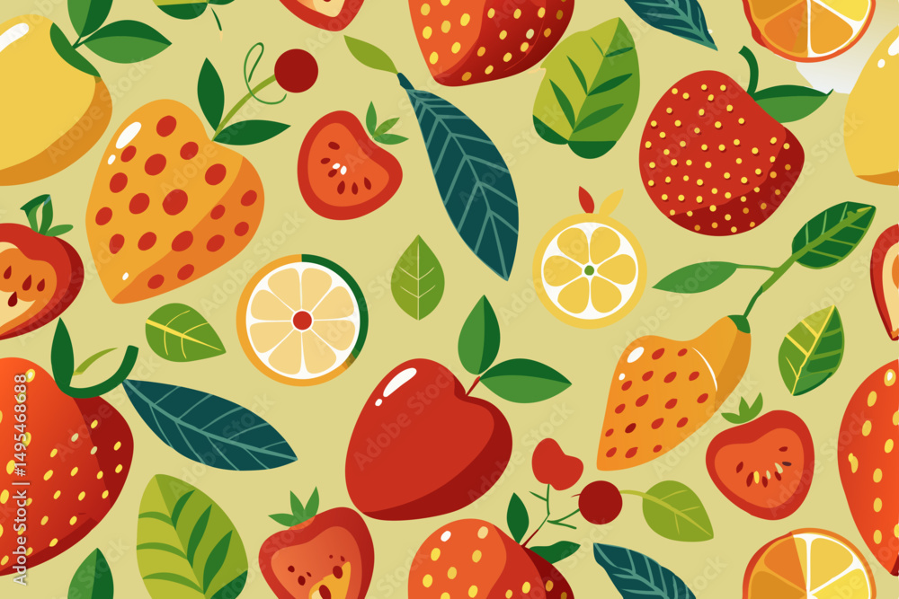seamless pattern with apples seamless pattern with apples