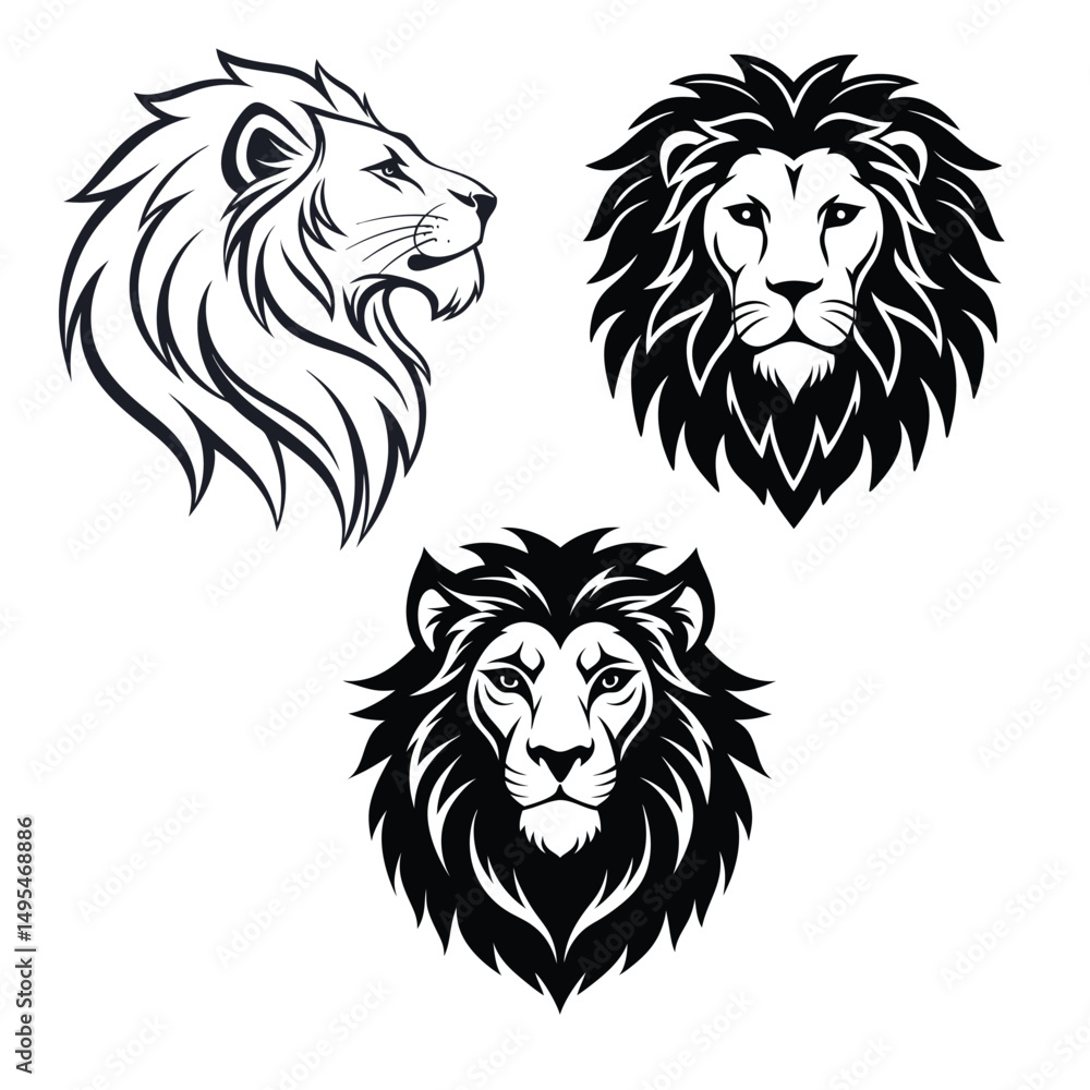 Obraz premium Lion Head Vector