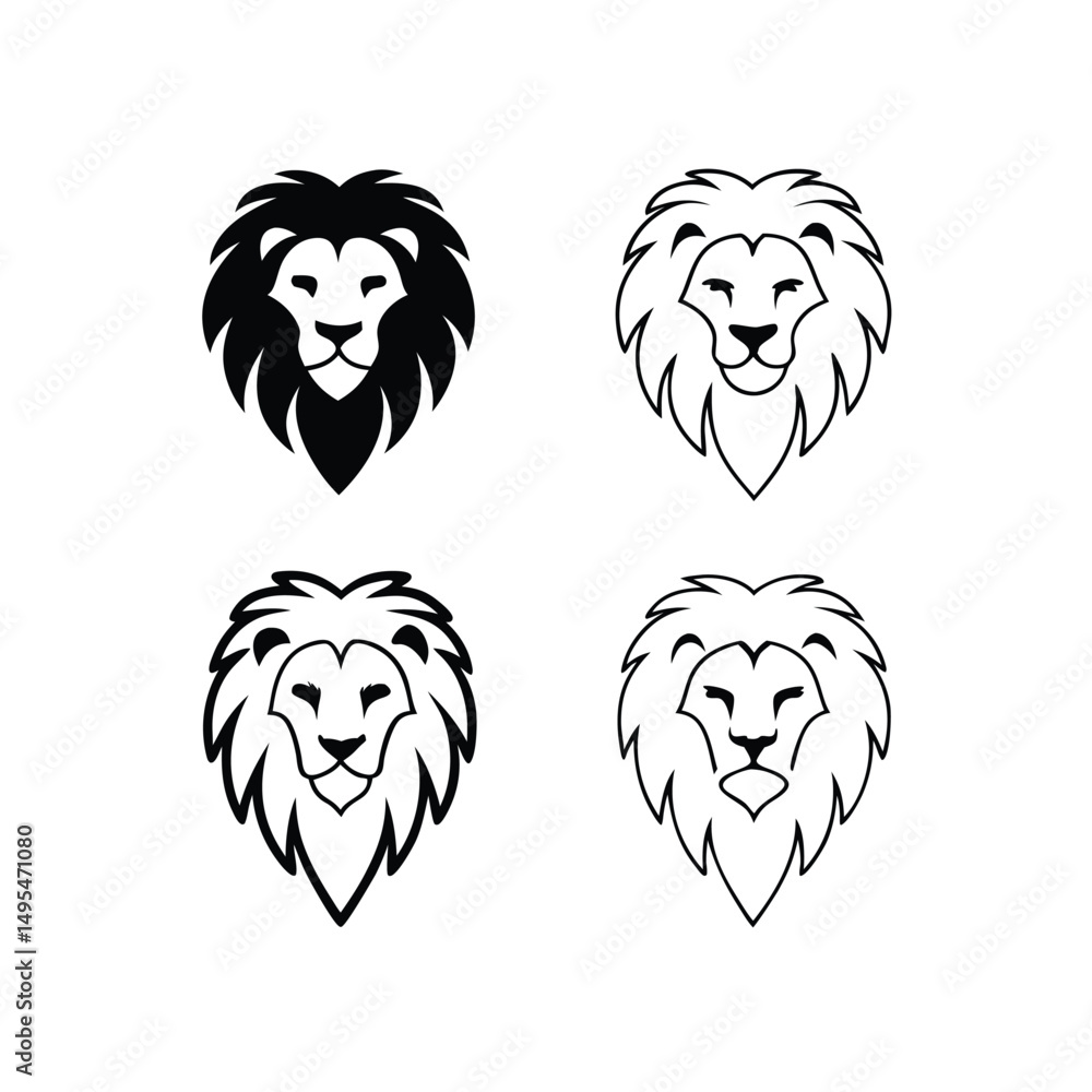 Lion Head Vector Lion Head Vector