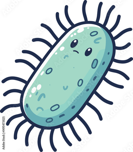 かわいい細菌のイラスト