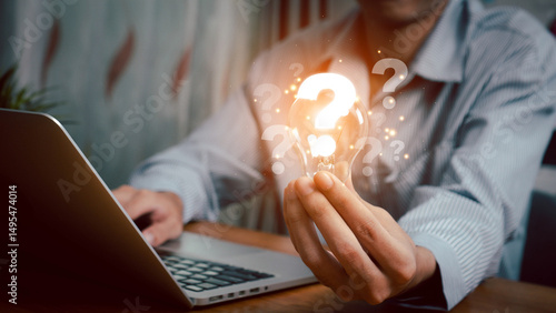 фотографія Question mark and root cause analysis concept