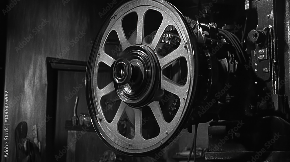 Fototapeta premium Vintage film projector close-up