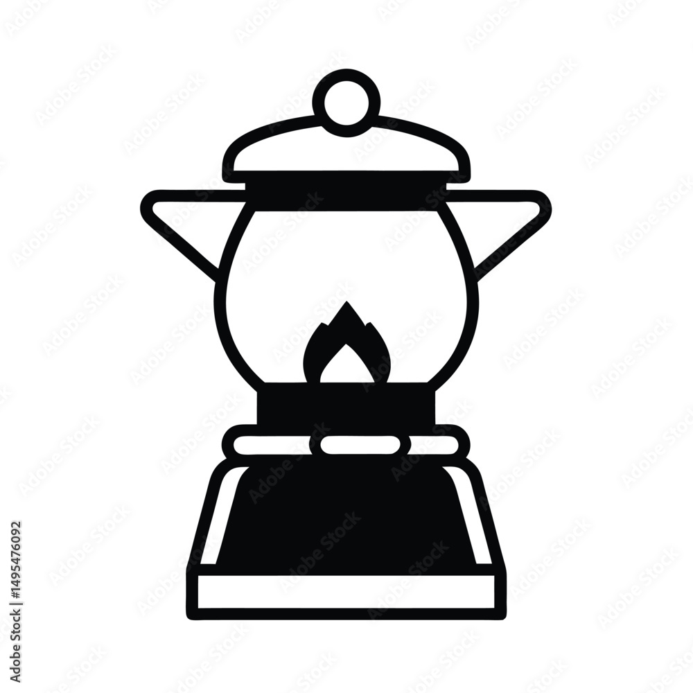Obraz premium camp stove vector art icons