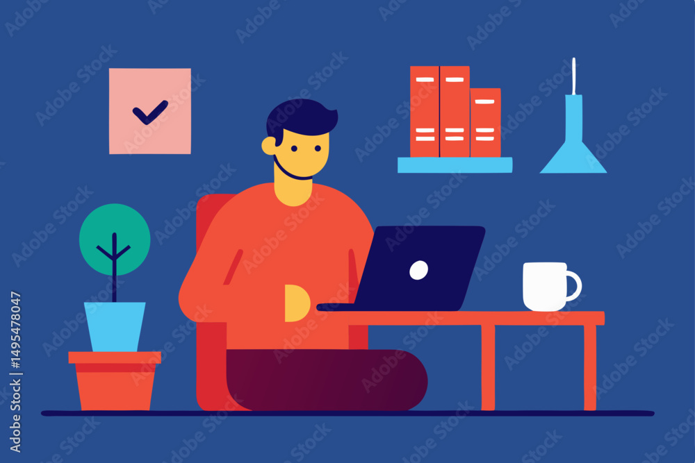 business man working in office business man working in office