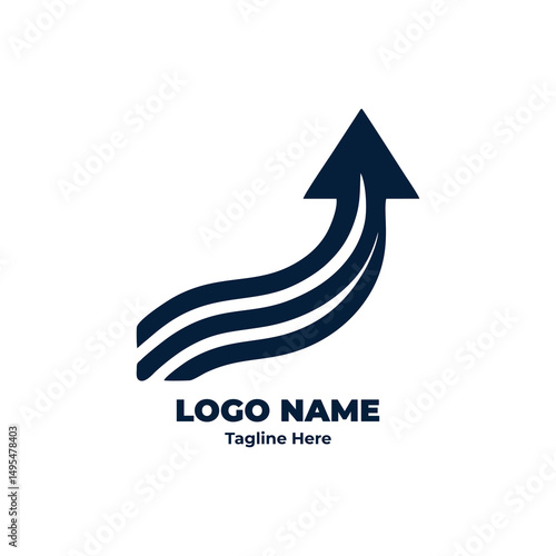 Modern professional financial logo in soft tone for tax agency business advisor planner accounting company and investment branding visual identity