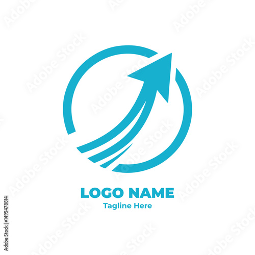 Free Download Gradient financial logo design in bold blue shade for fintech startup tax planner financial branding consultant business firm and digital investment - GFXLoad