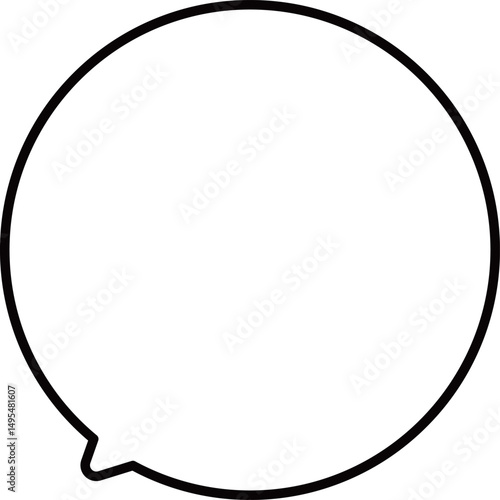 まん丸いかわいいふきだし。正円の吹き出し。