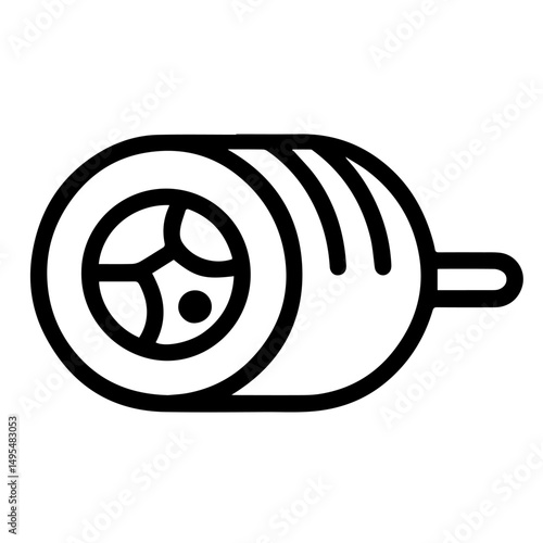 Kimbap icon on white background vector
Vector korean food icon