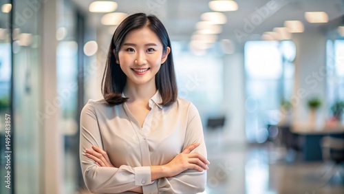 Confident Young Asian Businesswoman in Modern Office Free Download Confident Young Asian Businesswoman in Modern Office - GFXLoad
