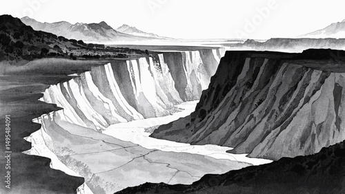 Tectonic Crests: Watercolor Earth fold mountains isolated vector illustration svg