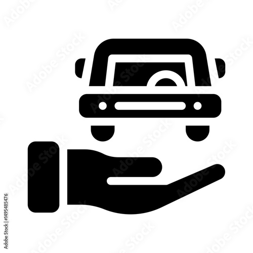 give car glyph icon