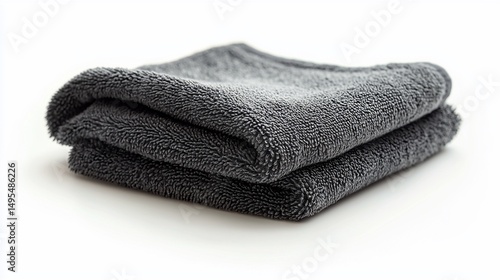 Gray microfiber cleaning towel