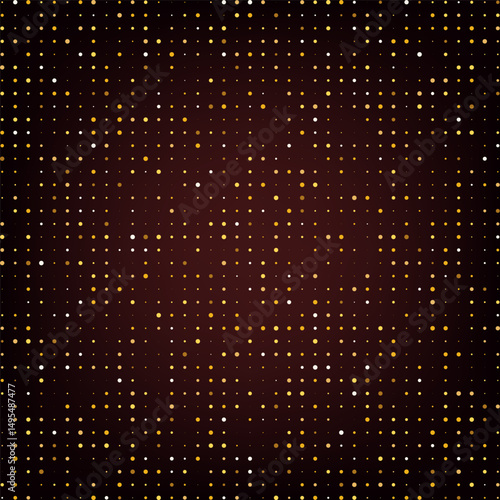 Abstract shiny gold dotted texture. Stylish halftone