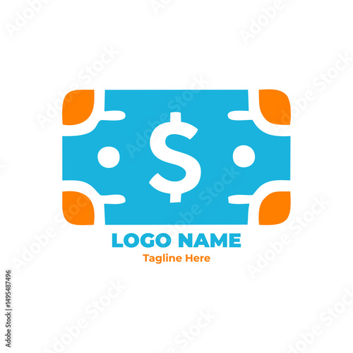 Financial logo Gradient styled financial logo with gold 
 and blue accent for tax planning company finance advisor business 