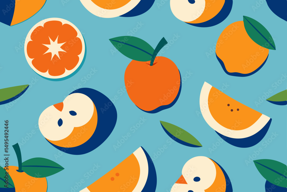 seamless pattern with oranges seamless pattern with oranges
