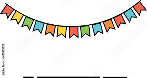 Garland in flat style.Vector illustration