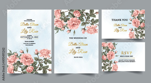 Wallpaper Mural Luxury wedding invitation card design Torontodigital.ca